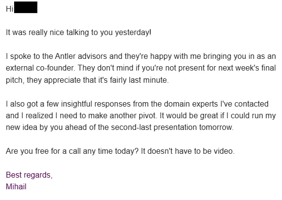 cofounder conversation